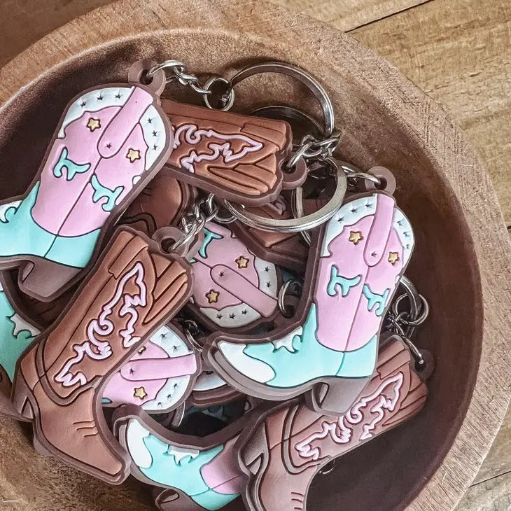 Cowgirl Boot Keyring