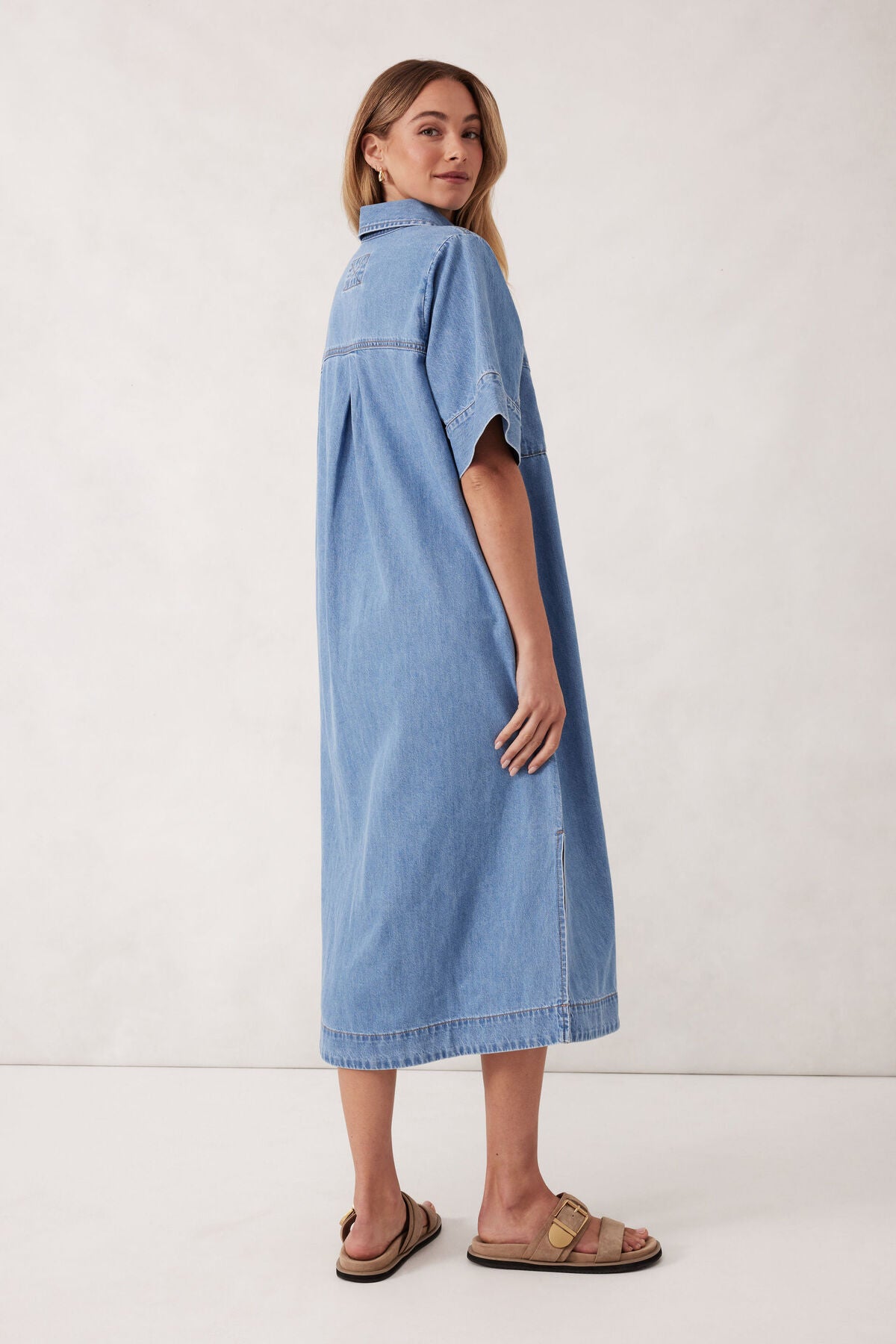 Ava Short Sleeve Midi Dress - ladies