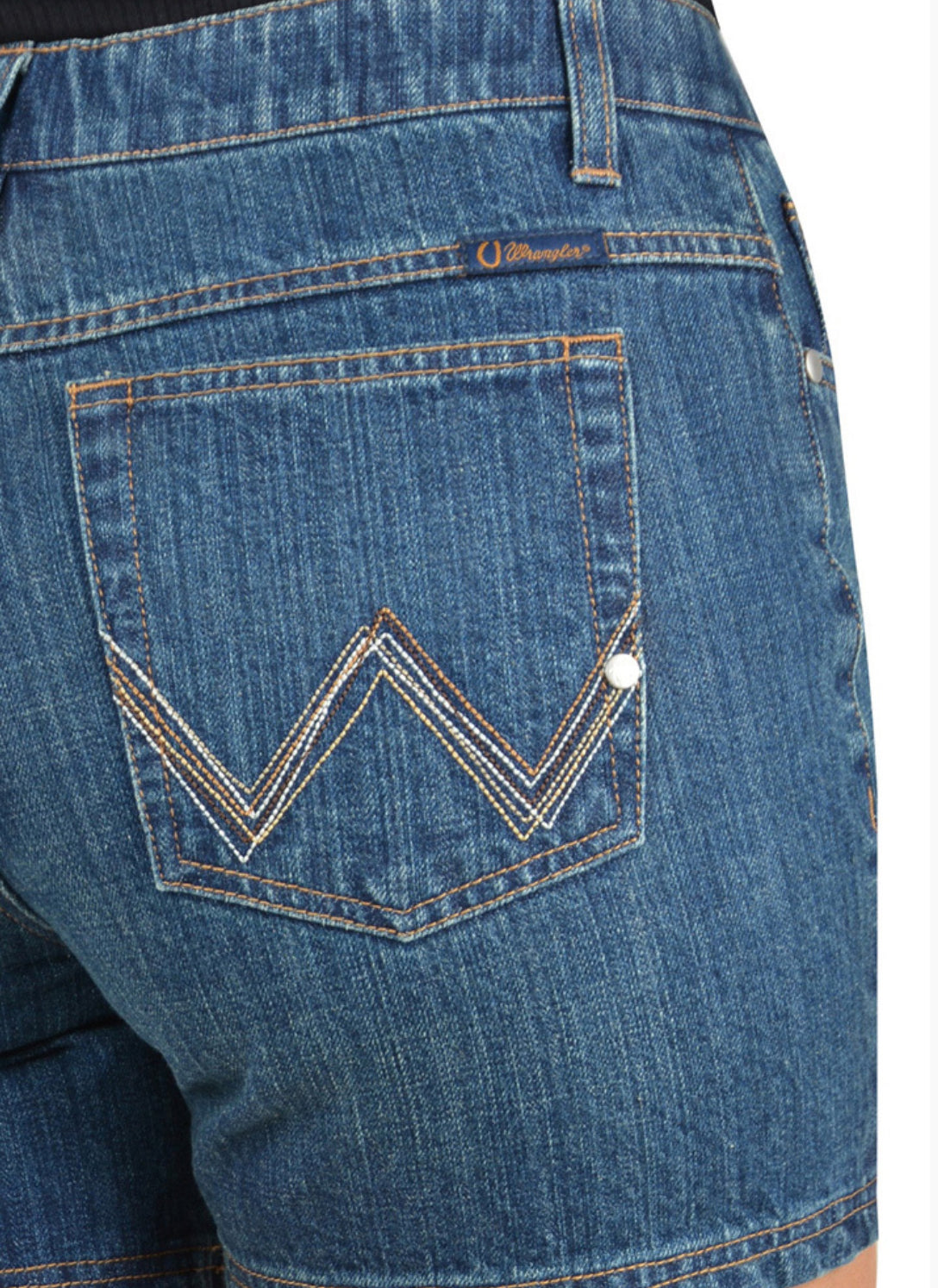 Wrangler ladies Booty Up Ultimate Shorts - Mid Town Blue