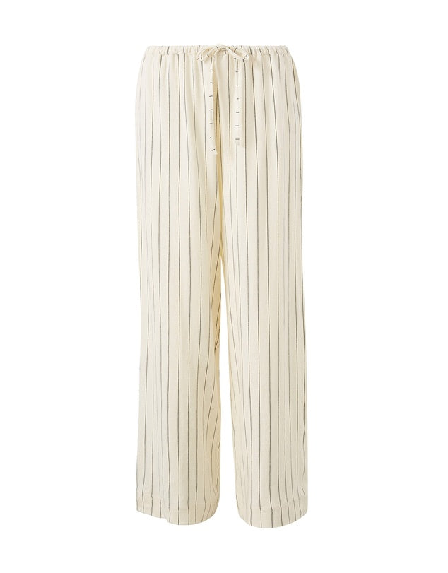 Relaxed drawstring pant - stripe - ladies