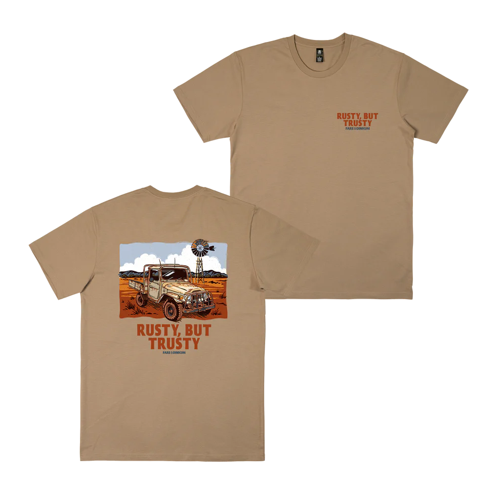 Rusty but Trusty Mens Tee - Tan