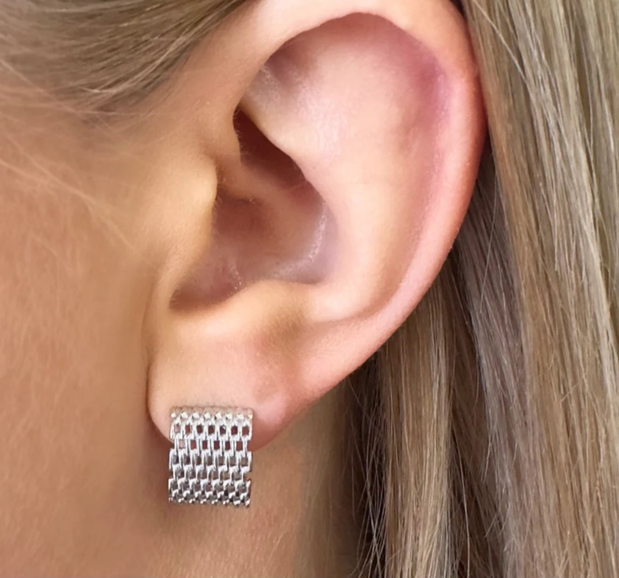 Broadway Silver Hoop Earrings