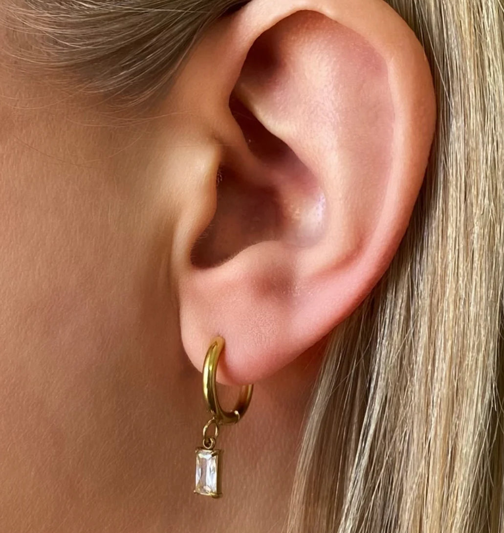 Luxe Drop Huggie Earrings