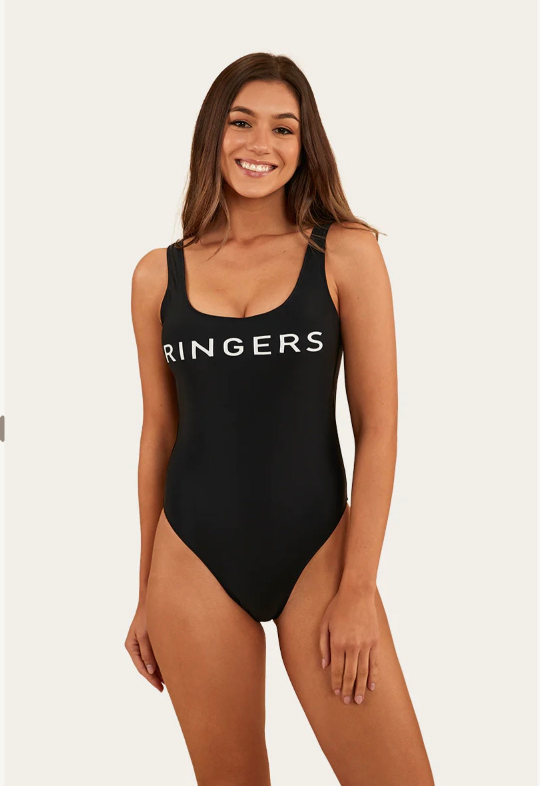 Ringers ladies one piece - black