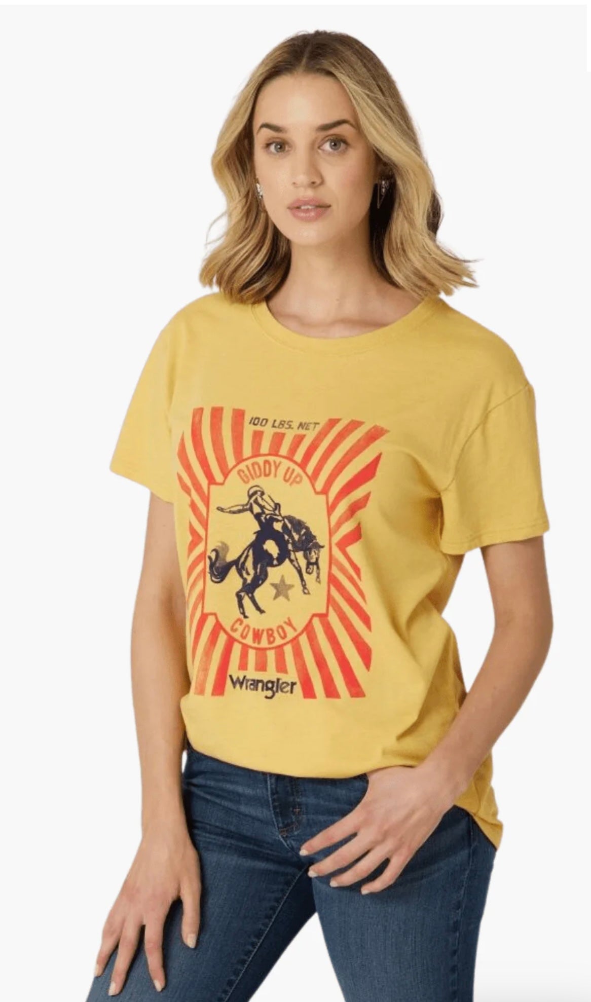USA Wrangler Ladies Boyfriend Fit T-Shirt