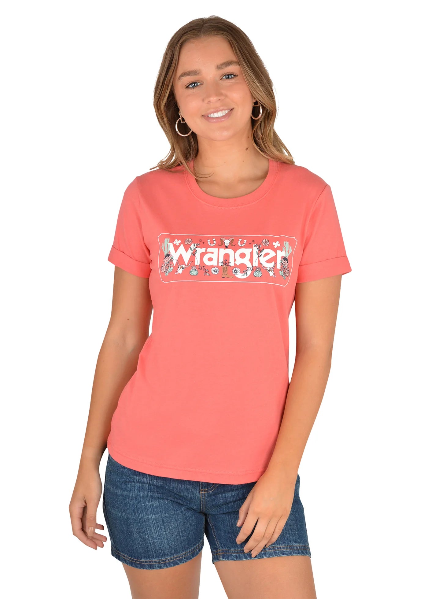 Ladies Bessie Tee - Coral