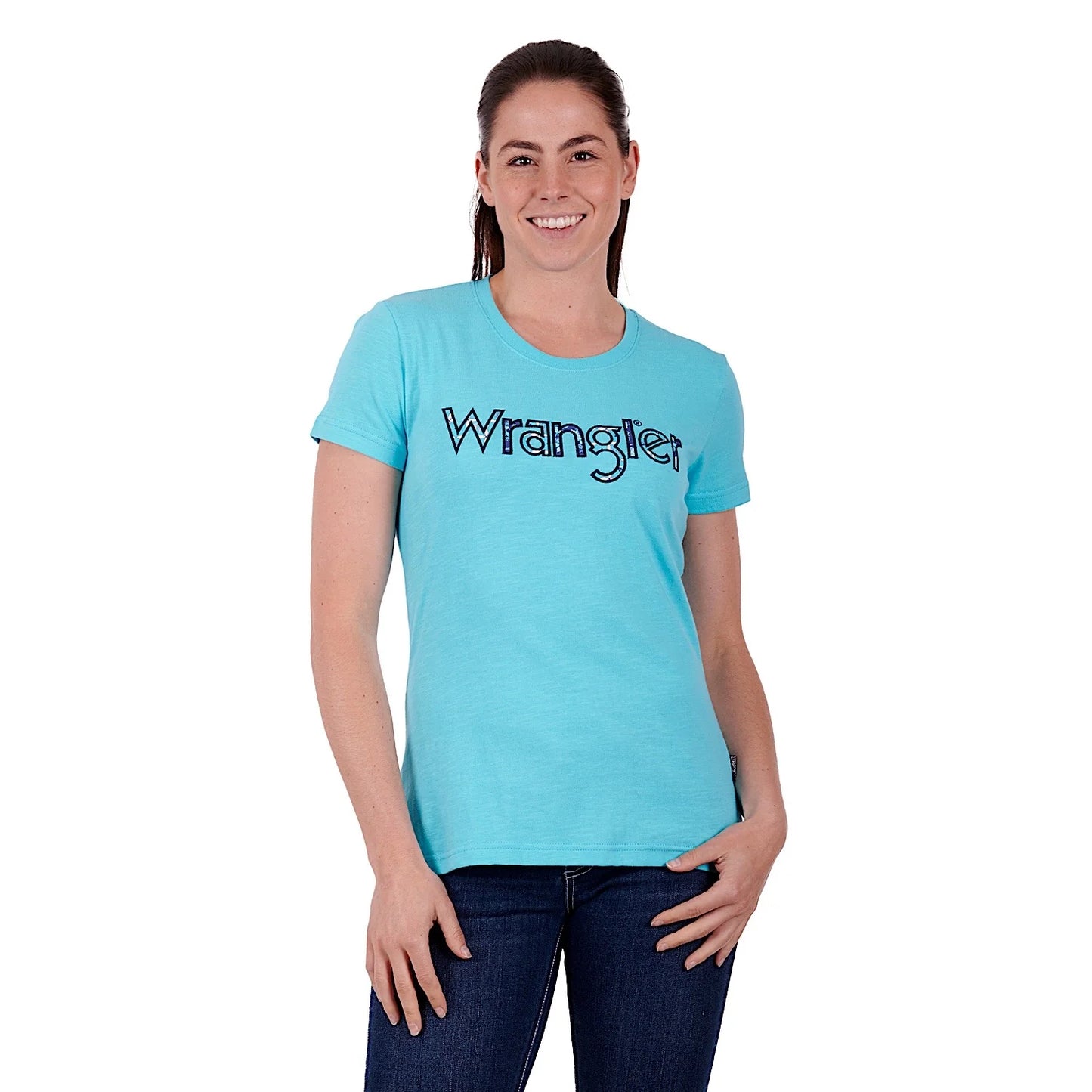 Ladies Addison Tee - aqua