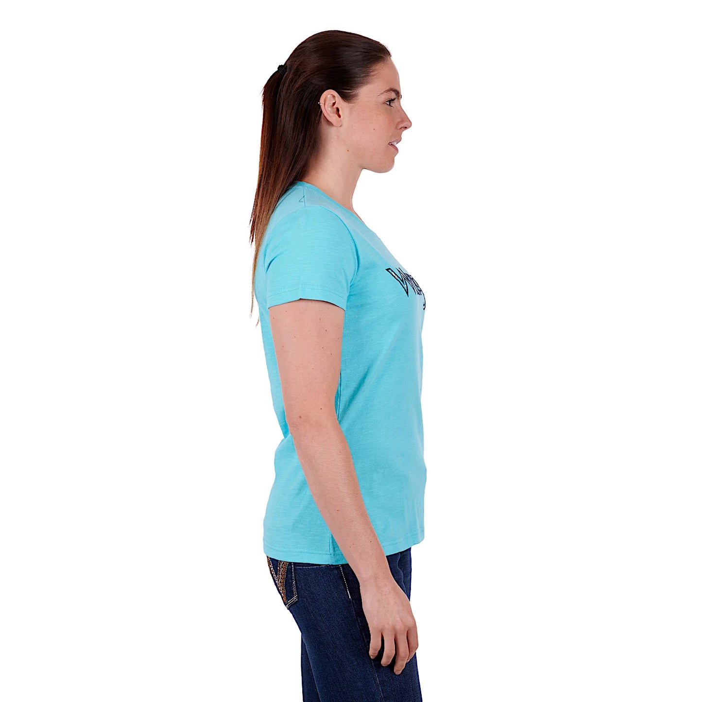 Ladies Addison Tee - aqua