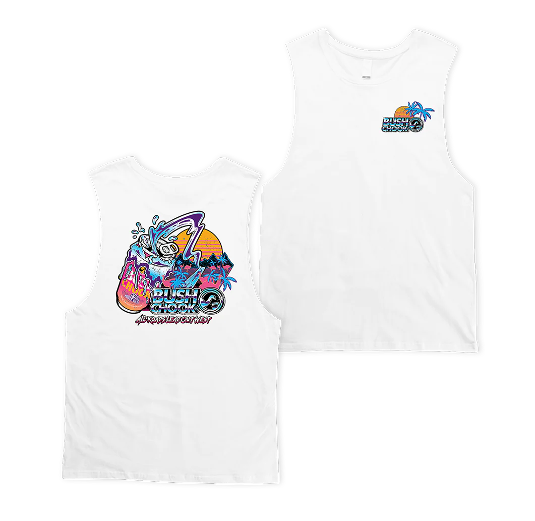 All Roads Mens Muscle Tee - White