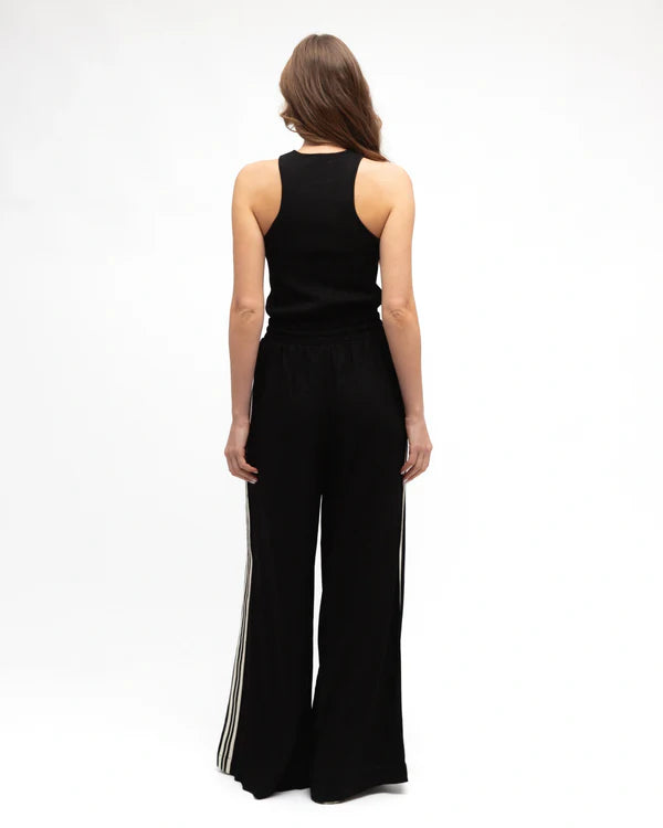 Black Stripe Pants - ladies