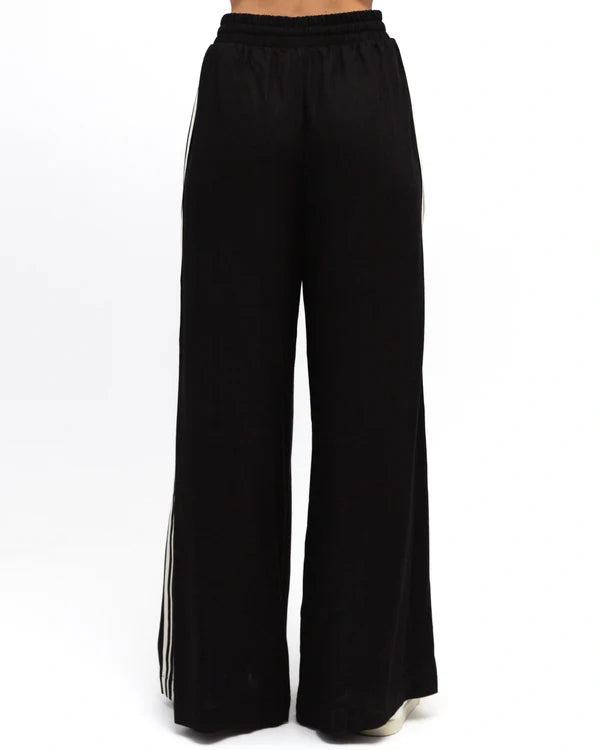 Black Stripe Pants - ladies