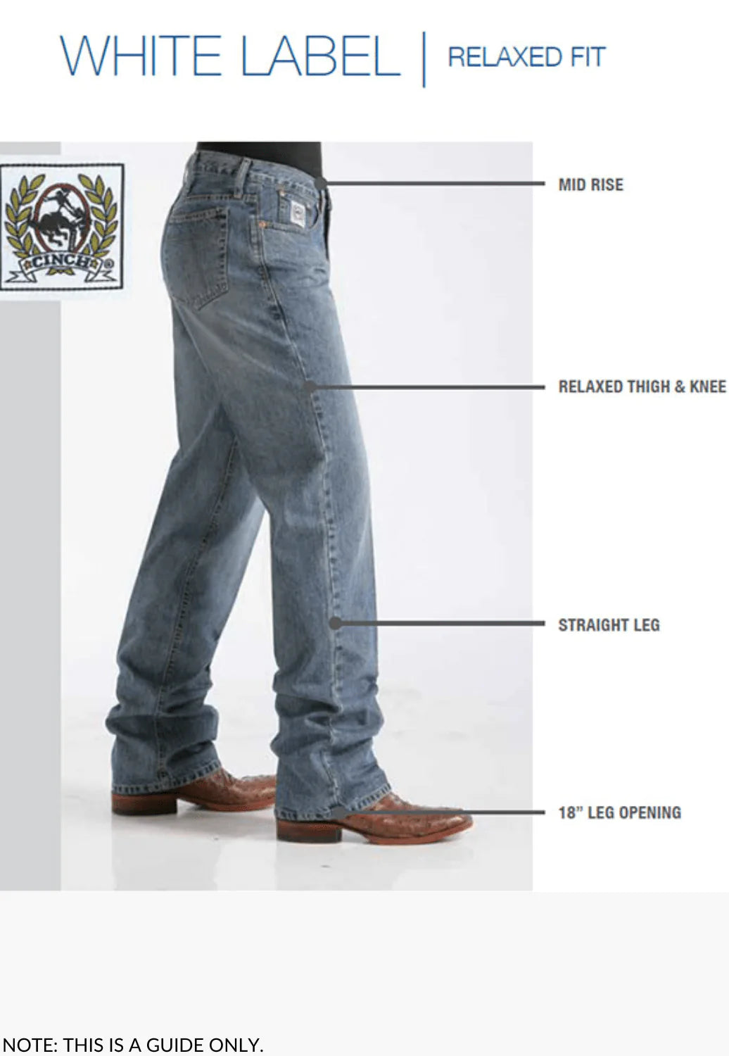 Mens White Label Jeans - Dark Stonewash