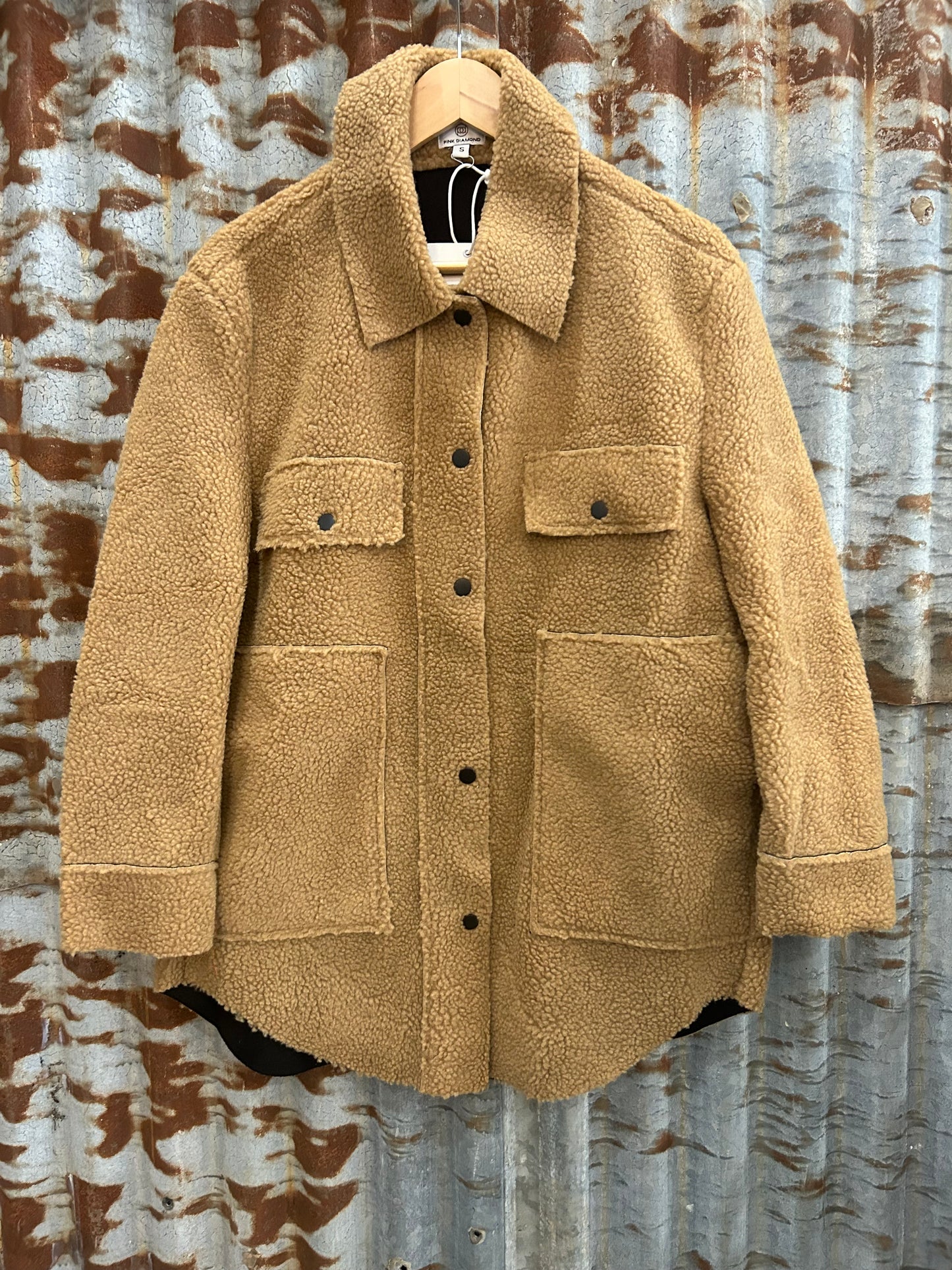 Ladies Teddy Jacket - Camel