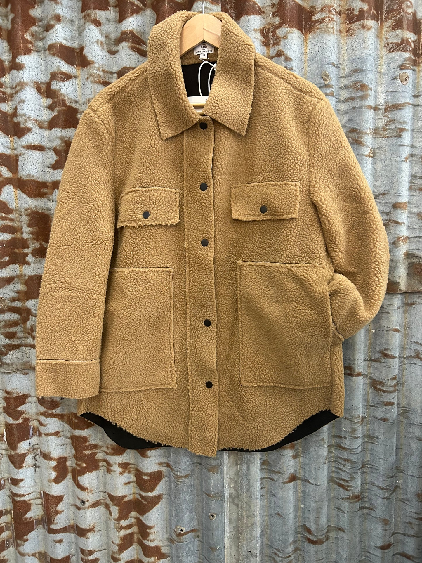 Ladies Teddy Jacket - Camel