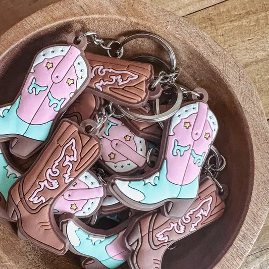 Cowgirl Boot Keyring