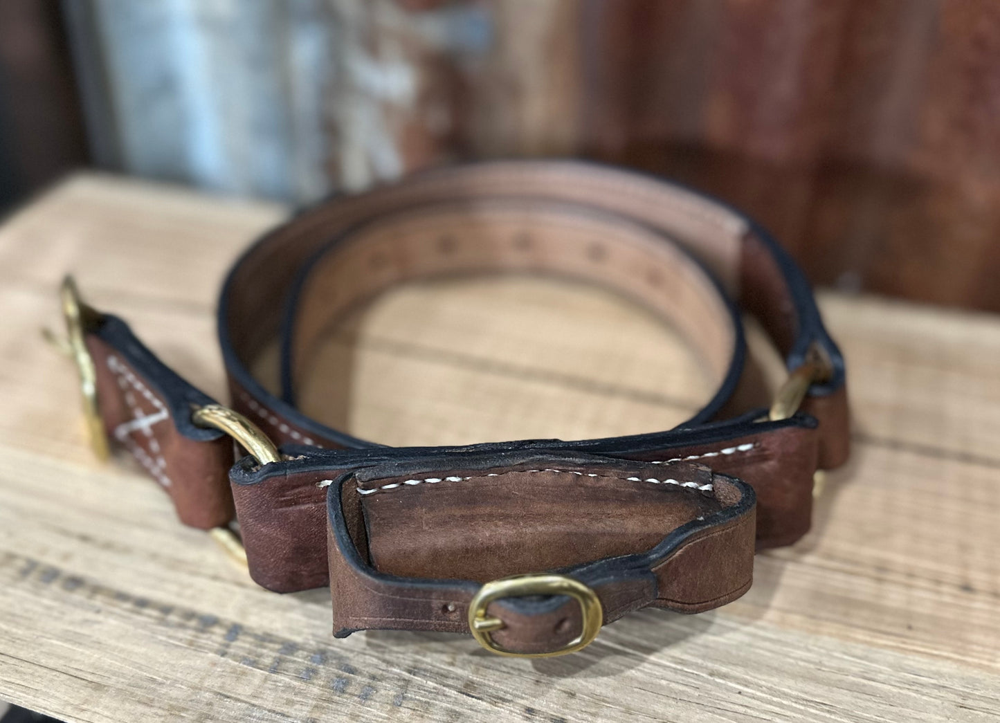 Leather Hobble Belt with Pouch