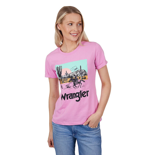 Wrangler ladies Tegan Tee Pink