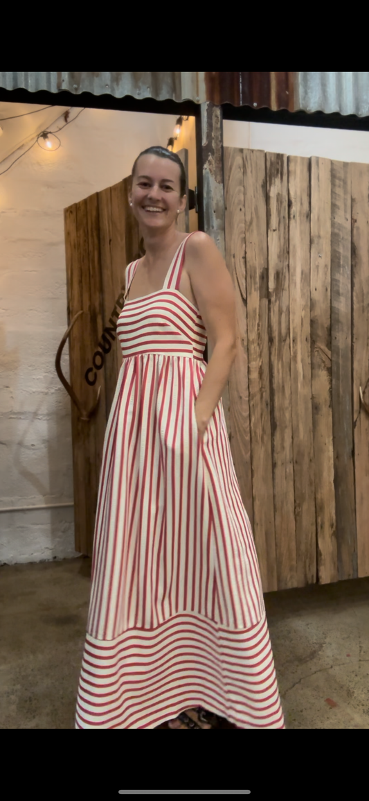 Candy striped maxi - ladies