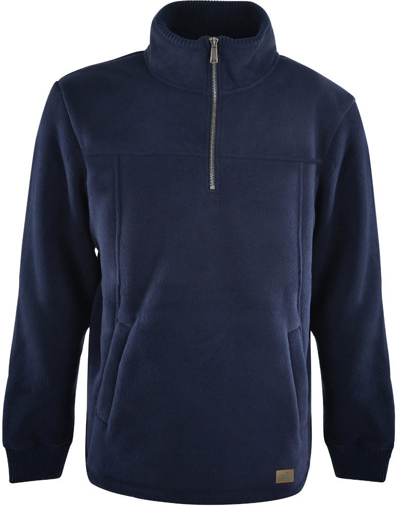 Mens Pacific Bonded Fleece Zip Pullover - navy