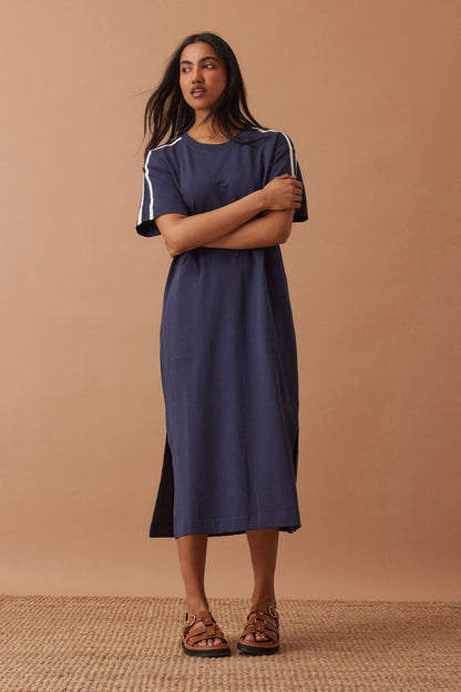 Charlotte Midi Terry Dress - navy - ladies