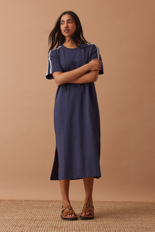 Charlotte Midi Terry Dress - navy - ladies