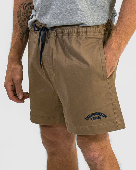 Mens Rugger Shorts Khaki