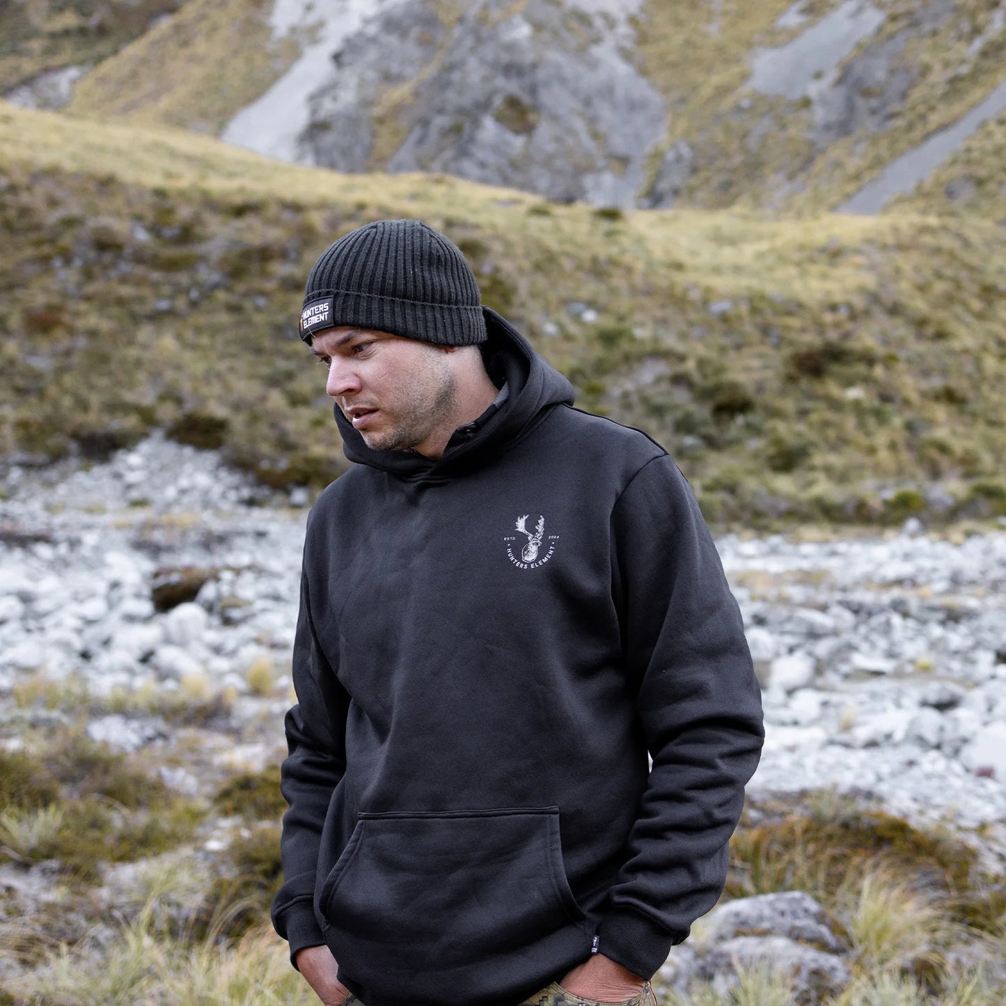 Fallow Mens Hoodie - Black