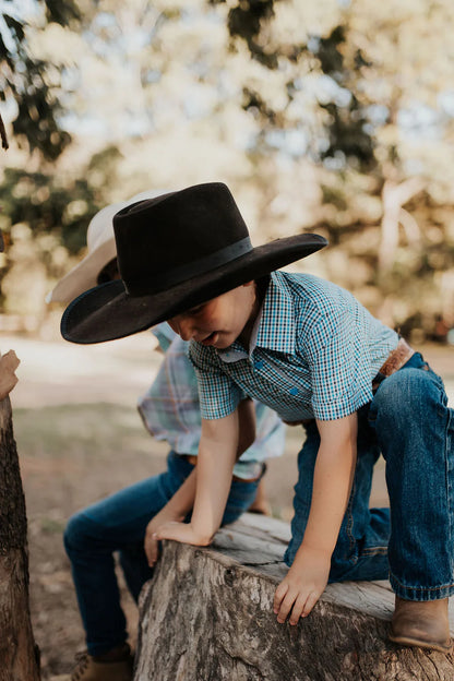 Cliffy Blue Short sleeve Shirt - Boys