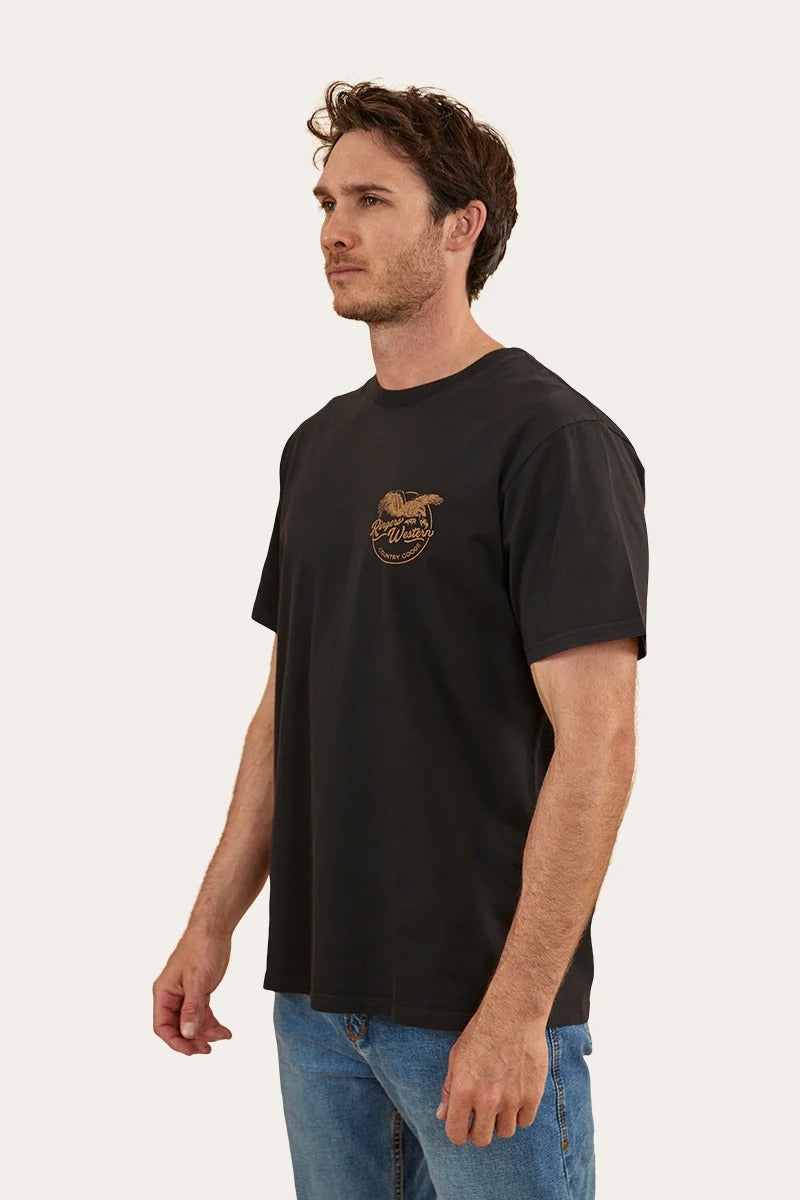 Mens eagle Loose Fit T-shirt - Black