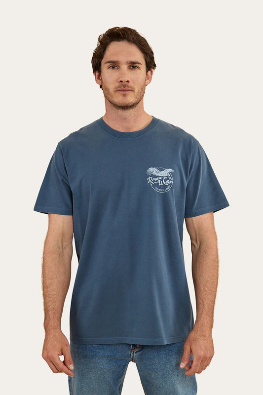 Mens eagle Loose Fit T-shirt - Washed Navy