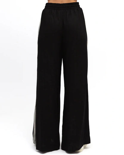 Black Stripe Pants - ladies
