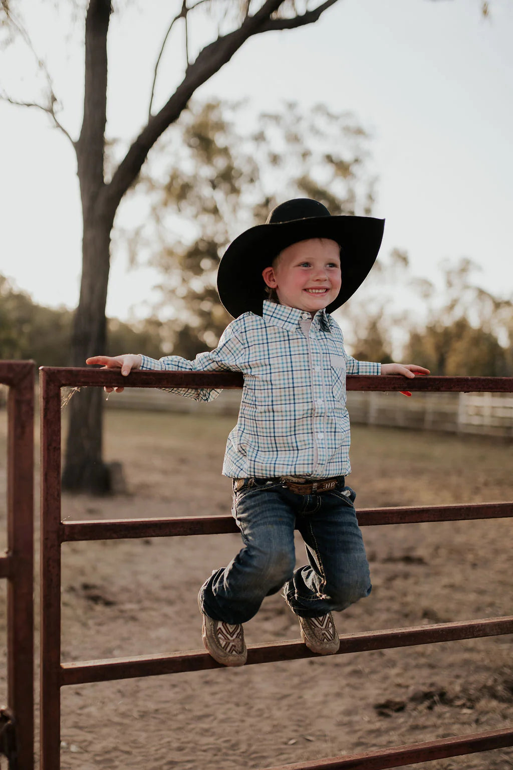 Gerard Light Blue Check Long sleeve Shirt - Boys