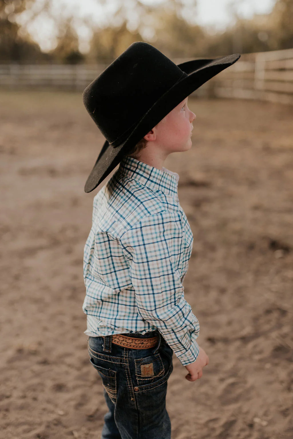 Gerard Light Blue Check Long sleeve Shirt - Boys