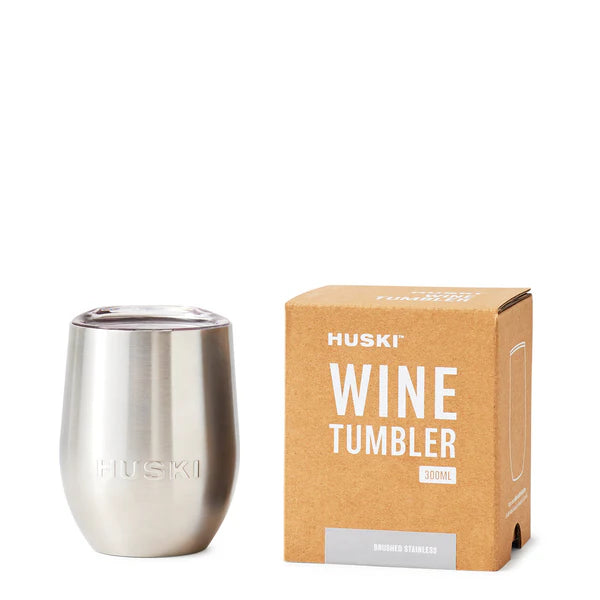 Huski Wine Tumbler - Brushed Stainless