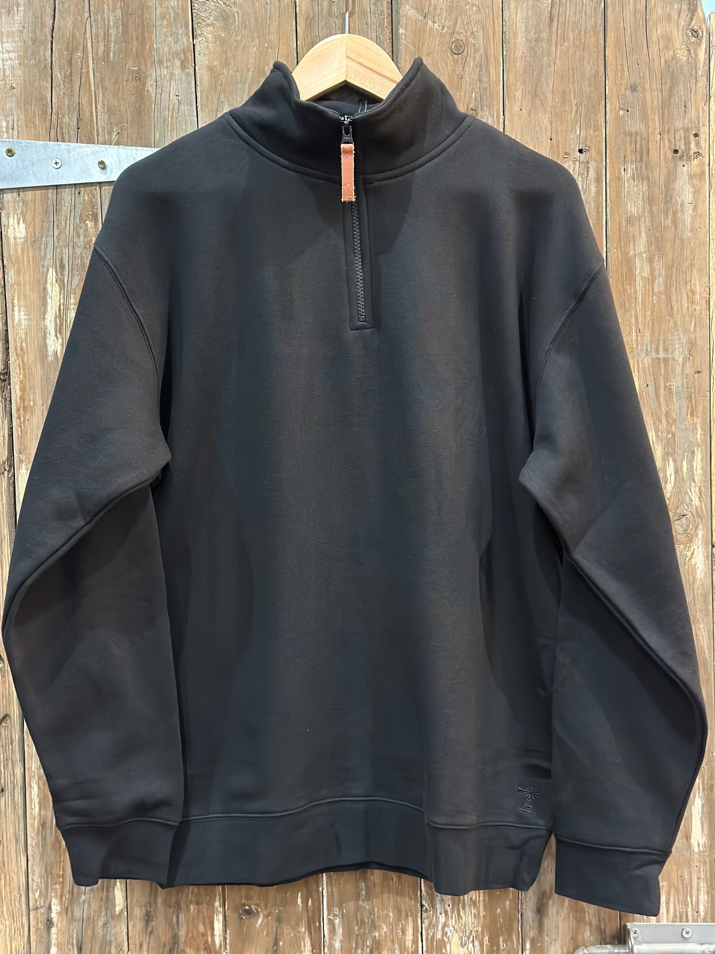 Men’s fleece pullover 1/4 zip - Black