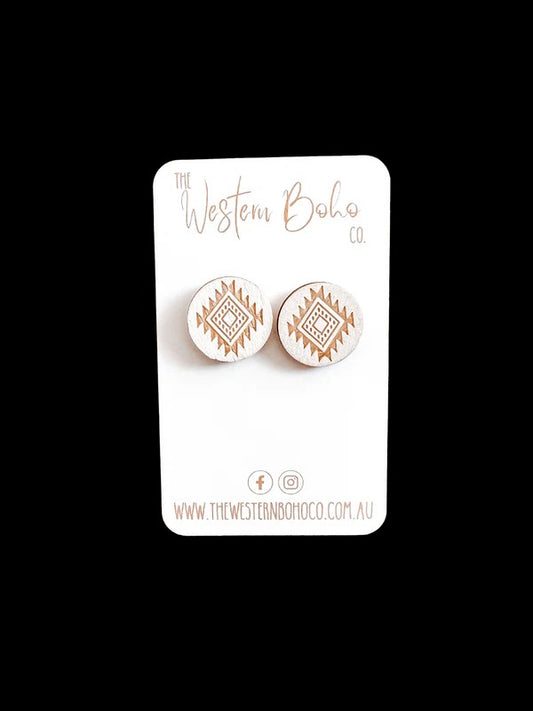 Wooden Aztec Studs