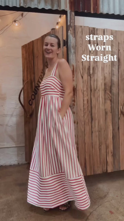 Candy striped maxi - ladies